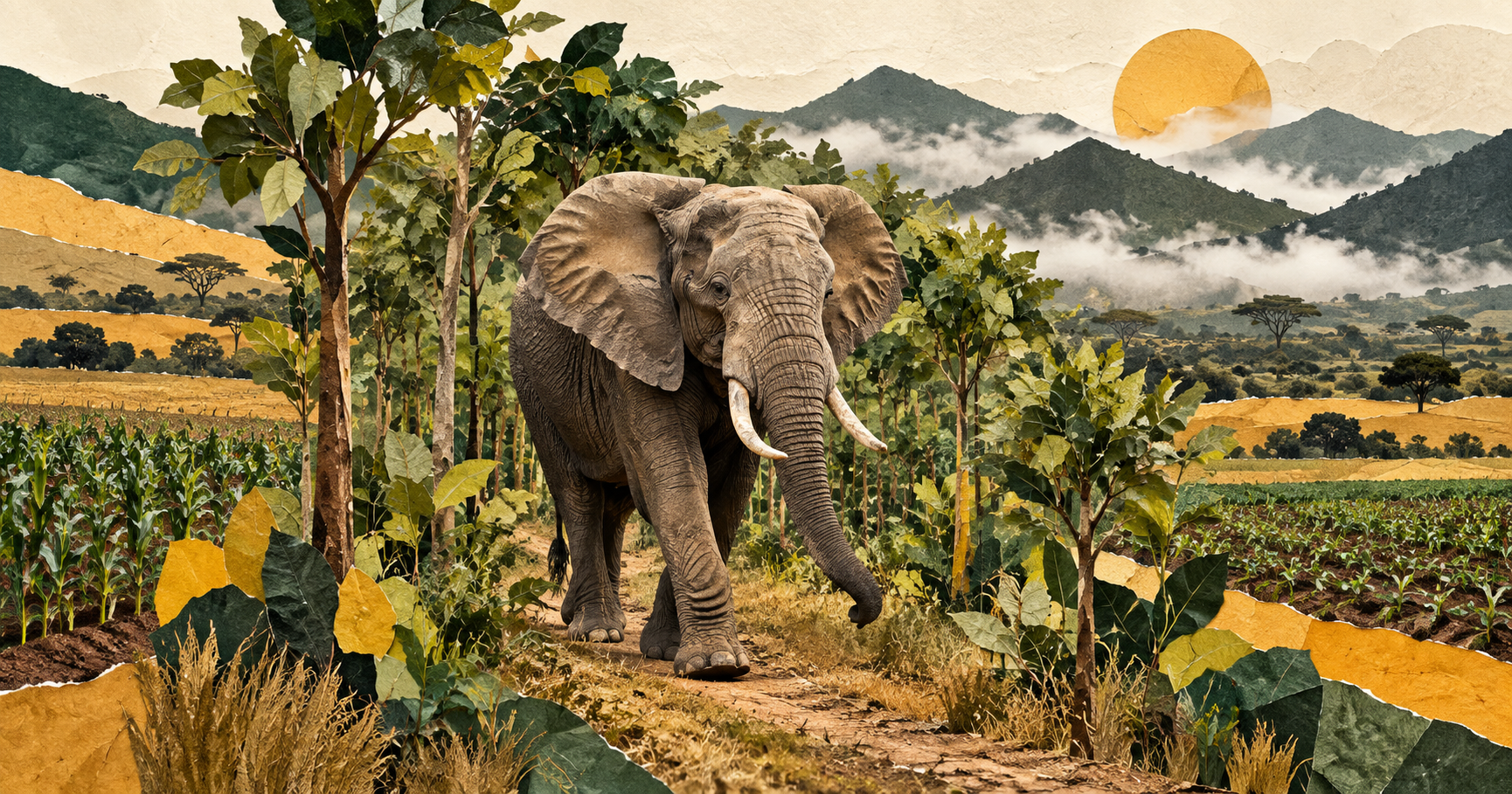 368 FARMERS MADE A HALLWAY. 529 ELEPHANTS HAVE ALREADY USED IT.