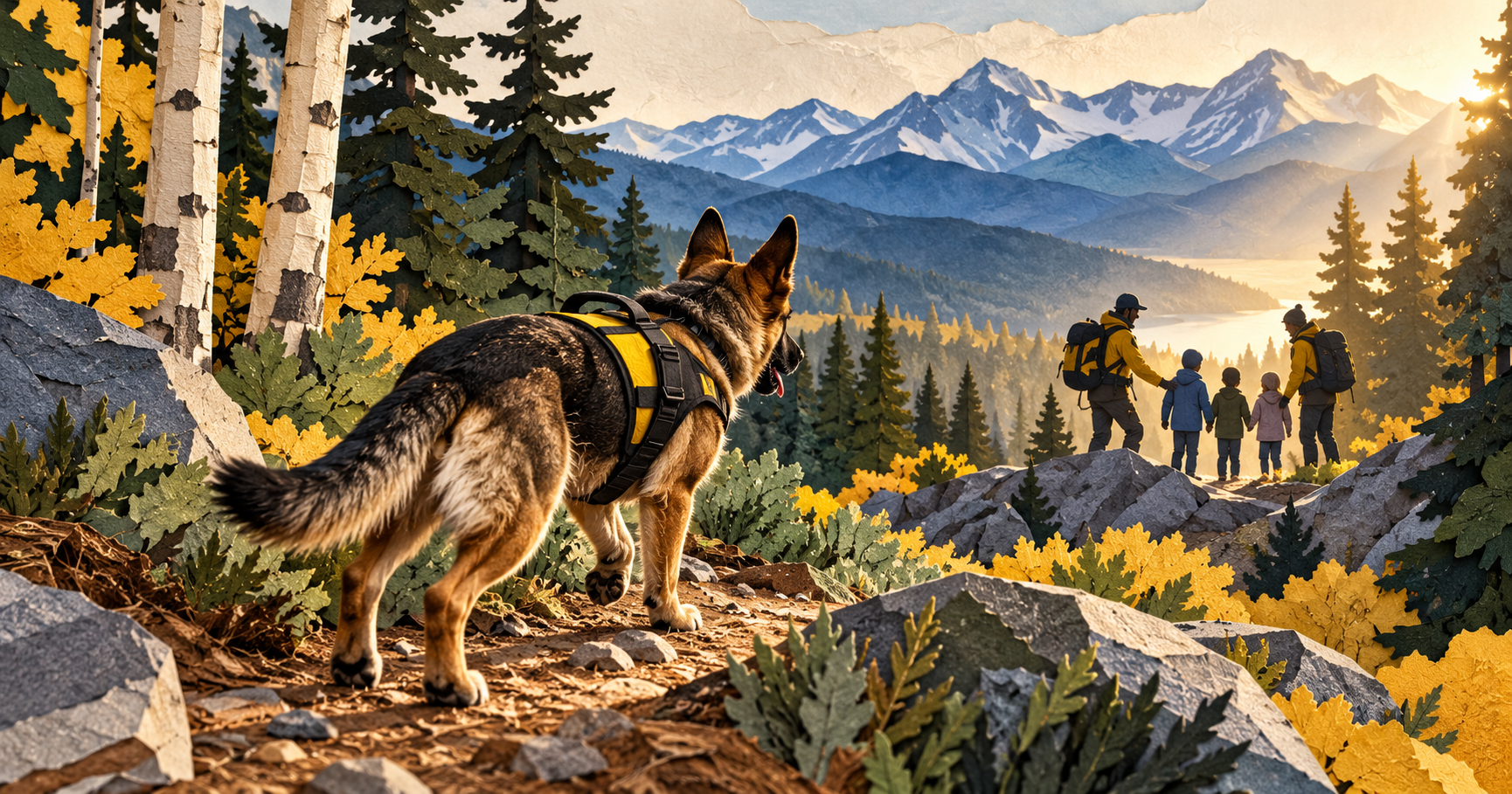 A POLICE DOG FOUND THREE LOST CHILDREN. ALL THREE CAME HOME SAFE.