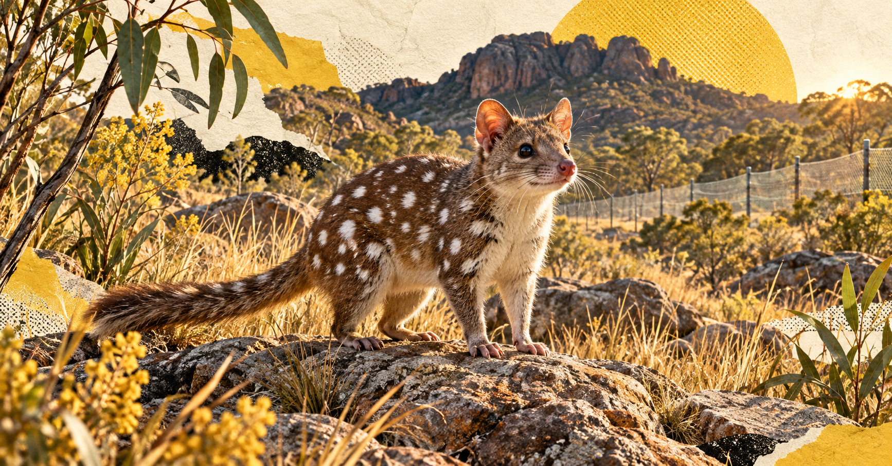 EIGHTEEN ENDANGERED QUOLLS GOT A CAT-FREE HEAD START.