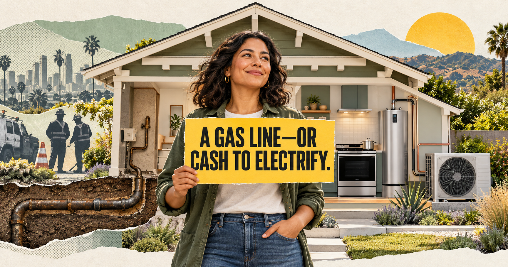 CALIFORNIA WILL OFFER ELECTRIFICATION CASH INSTEAD OF SOME GAS-LINE REPLACEMENTS.