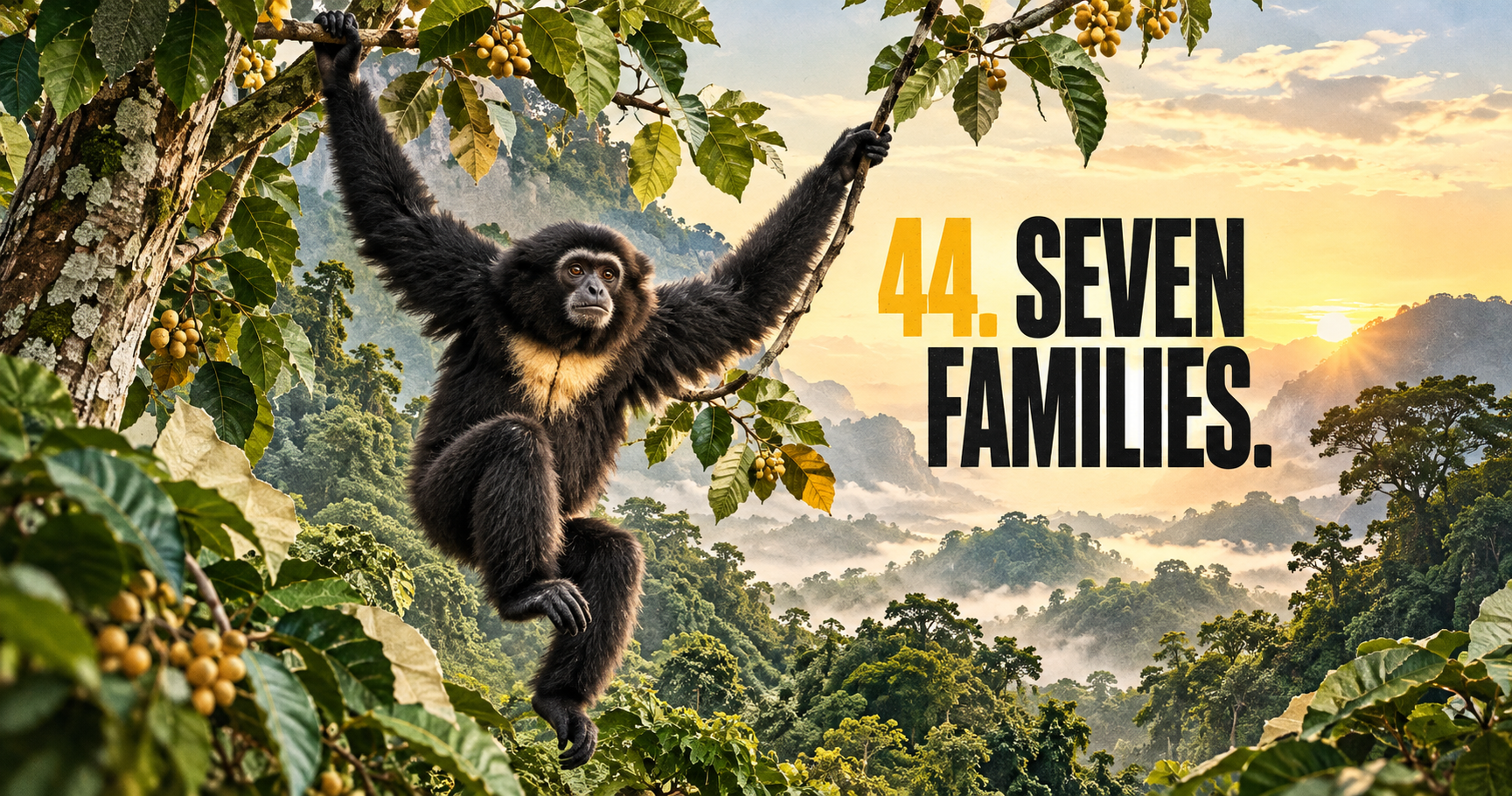THE WORLD'S RAREST APE HAS GROWN TO 44.