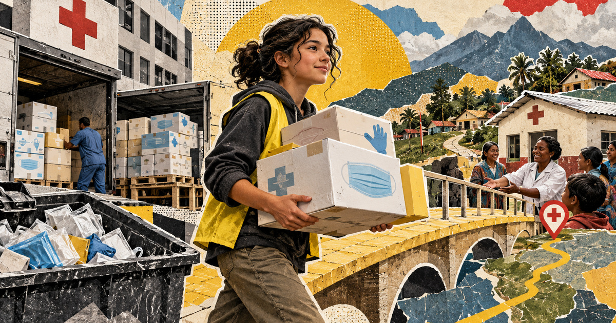 A 16-YEAR-OLD RESCUED 30,000 POUNDS OF UNUSED MEDICAL SUPPLIES.